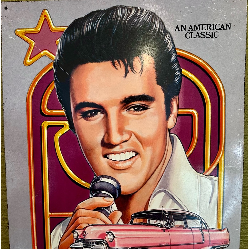 Elvis Metal Poster An American Classic 12.5 x 17.25 inches Younger 50s Version